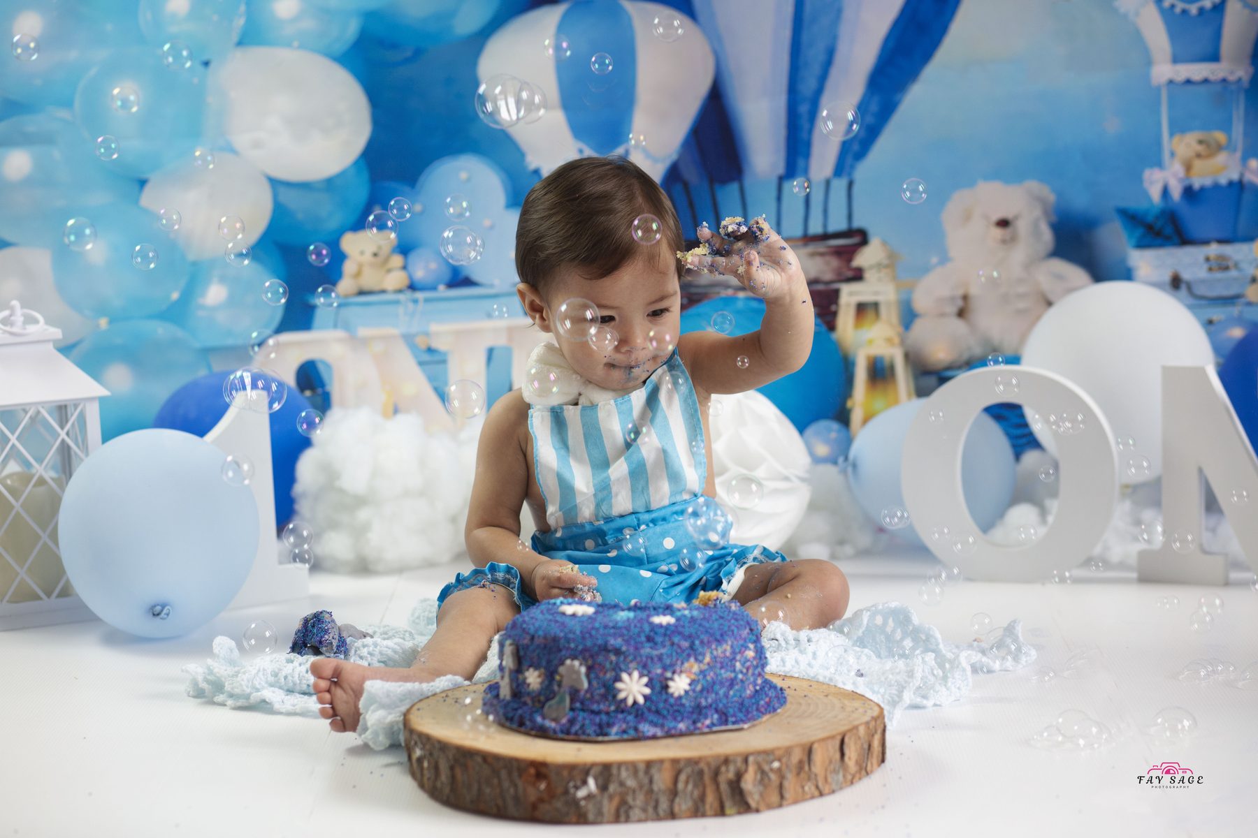 First birthday cake smash and milk bath session